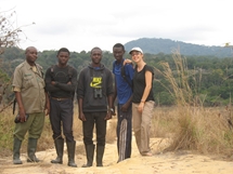 field team at Lope National Park, Gabon (photo: Aida Cuni Sanchez 2013)