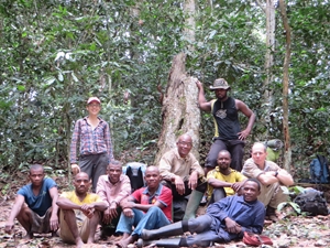 Field team Nouabale Ndoki, Congo Brazzaville, 2017 (photo: Aida Cuni Sanchez)