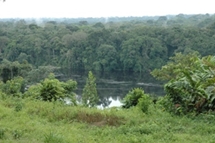 View over the Ivindo River, from Makokou field station, North East Gabon, (recensus of Plot MAK-01)